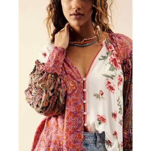 NWOT Free People Gemini Blouse XS, $128 E6